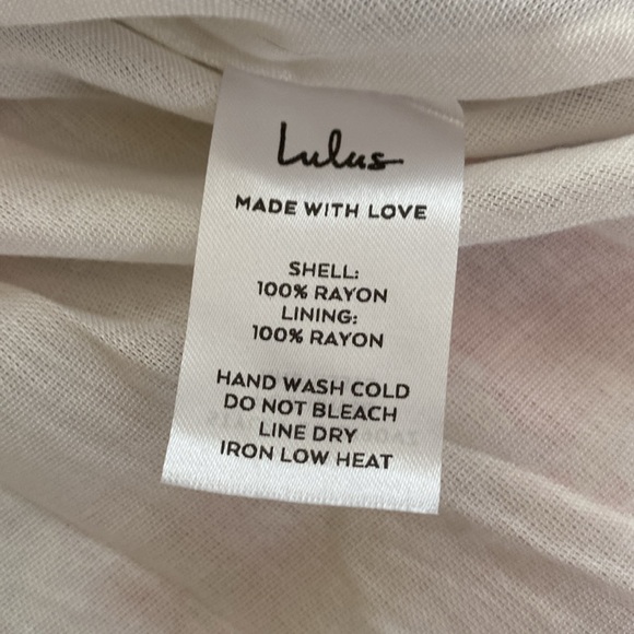 Lulus NWT Bouquet of Blooms Ivory Floral Print Clip Dot Mini Dress Size Small - Picture 13 of 16